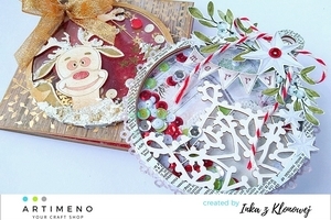 Shaker na kartkach światecznych