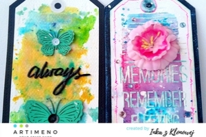 Tagi mediowe z akwarelą