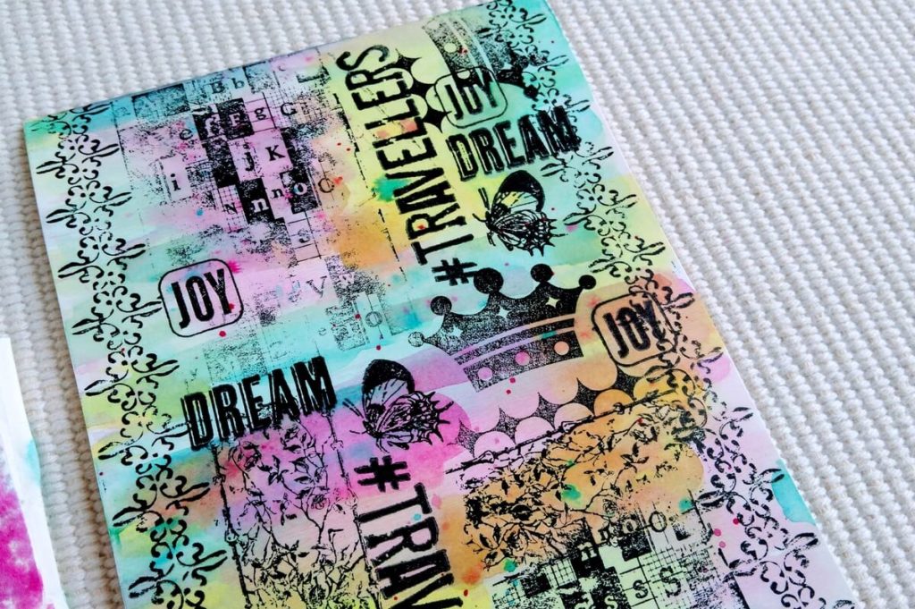 kolorowe tło akwarelowe diy