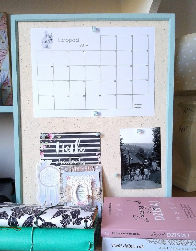 kalendarz na tablicy