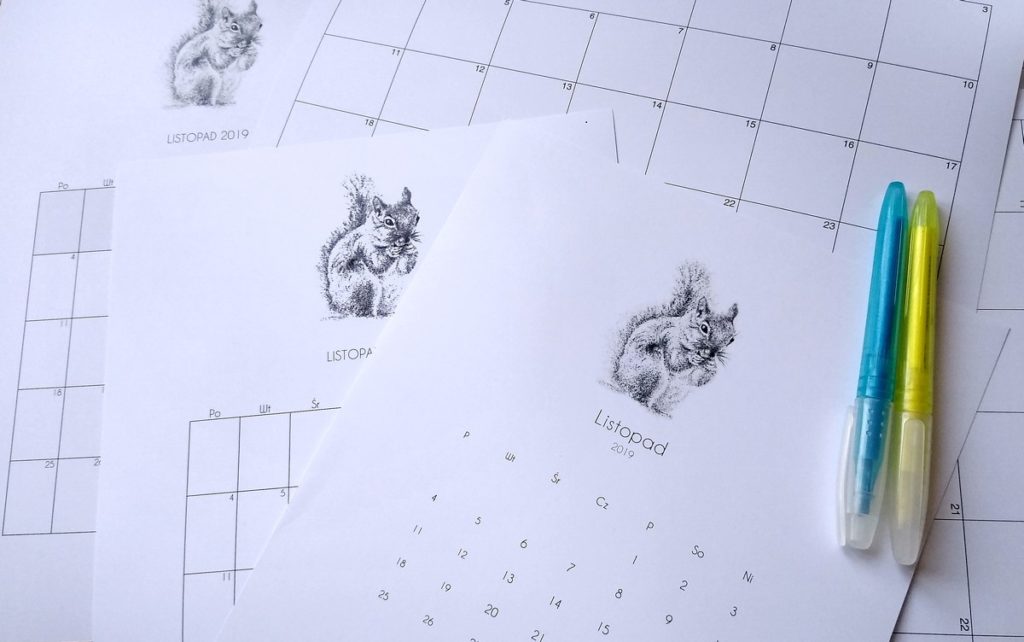 planowanie w kalendarzu