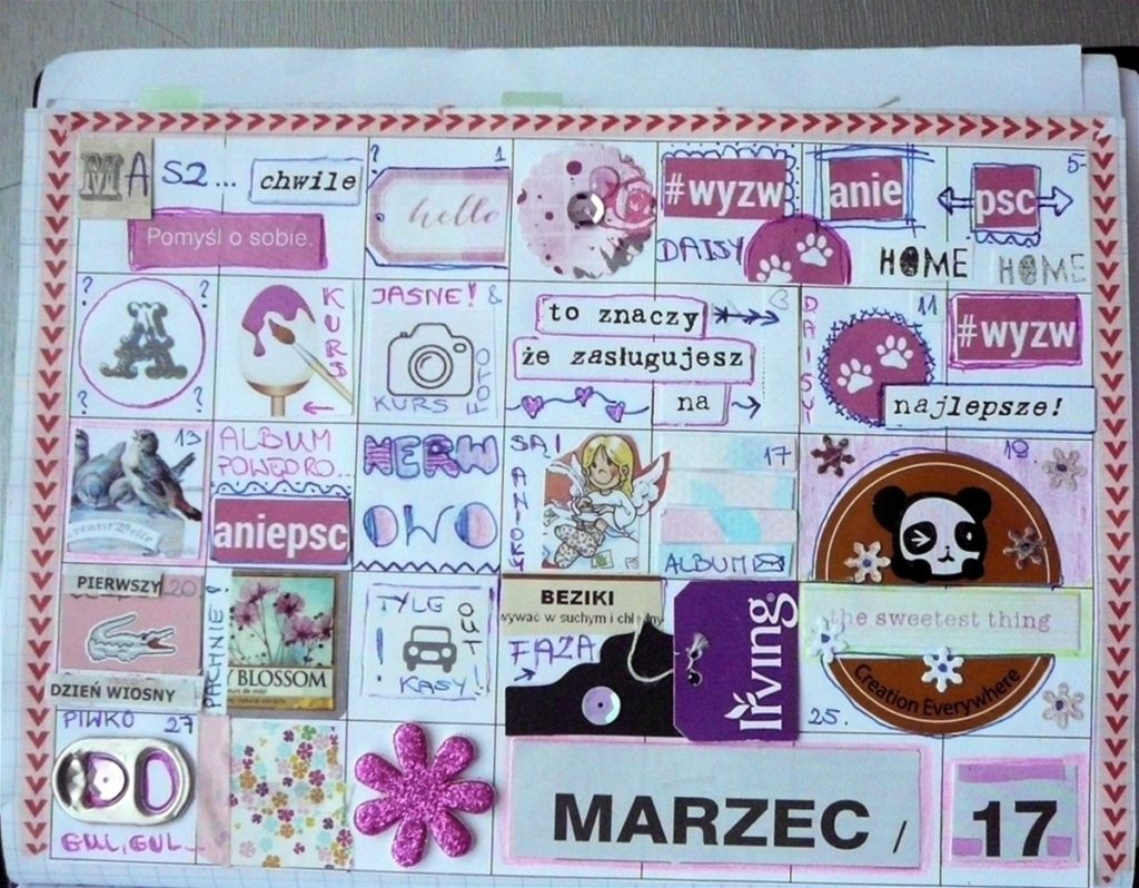 kalendarz calineczki marzec