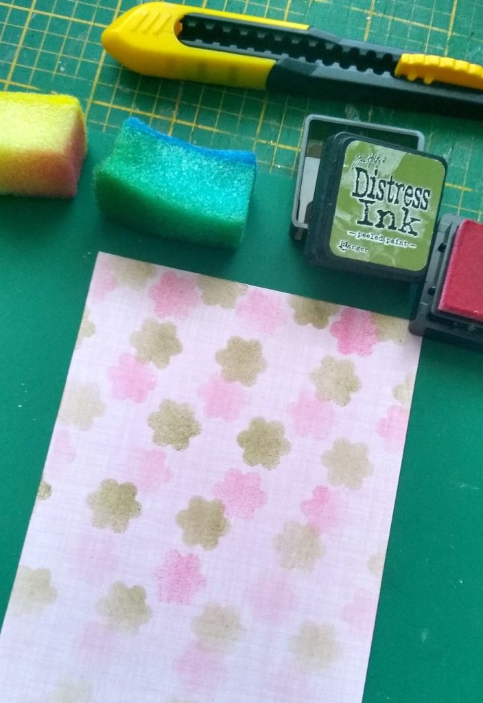 tuszowane tło kartki