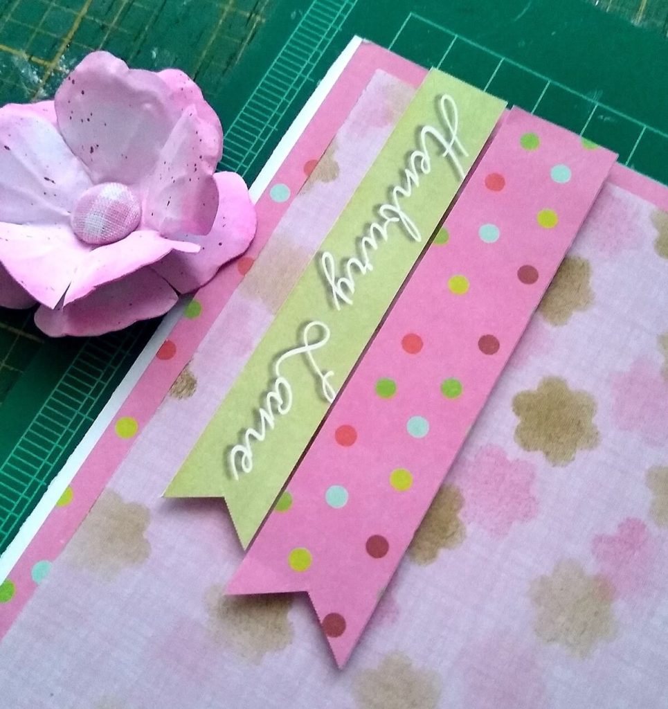 kartka na wyzwanie z tłem