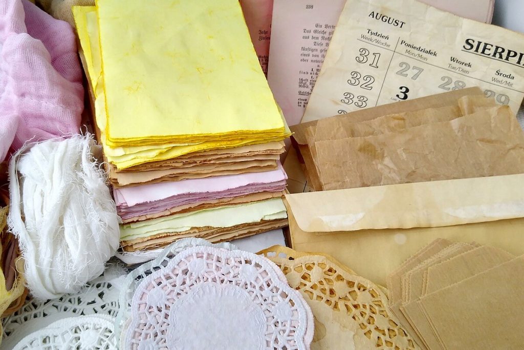 zbiór materiałów do junk jurnala