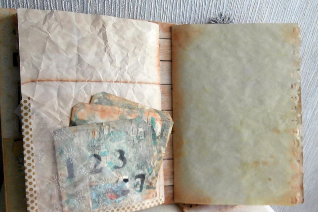 środek skrapownika junk journala