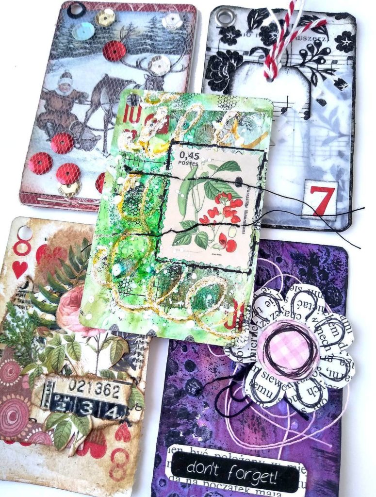 karty alterowane pięć sztuk