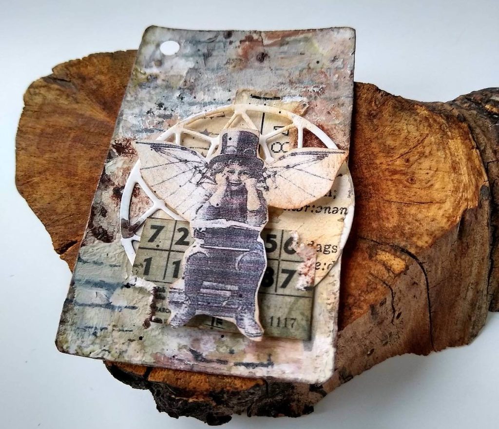 karta z talii w stylu vintage