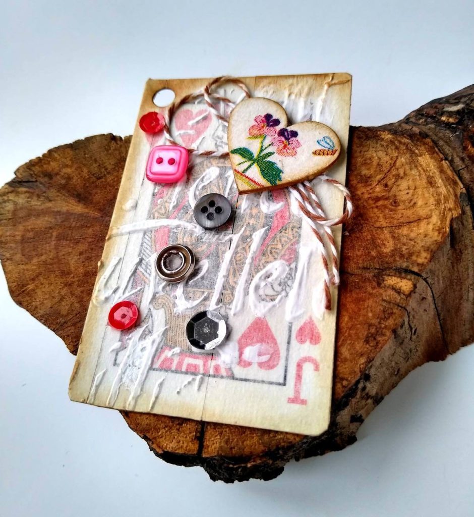 kartka z serduszkiem serwtkowym