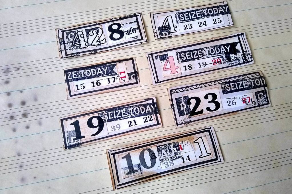 etykiety z numerkami