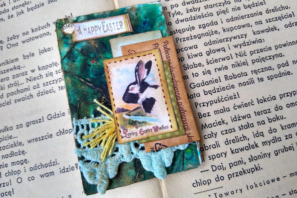 karta do gry z zajączkiem